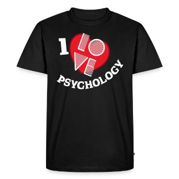 J'adore la psychologie - T-shirt Premium bio Homme - noir - Devant - Nico (187cm)