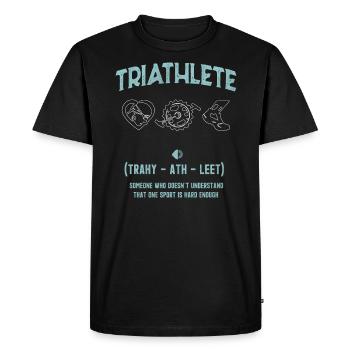 Triathlon de triathlon - T-shirt Premium bio Homme - noir - Devant - Nico (187cm)