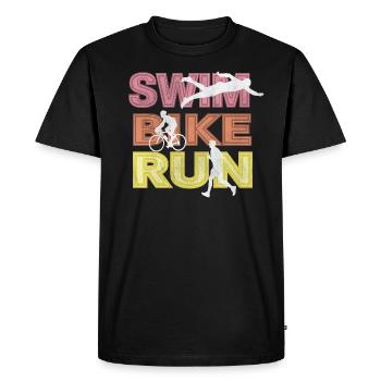 Triathlon - T-shirt Premium bio Homme - noir - Devant - Nico (187cm)
