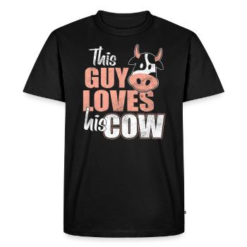 Vaches vaches - T-shirt Premium bio Homme - noir - Devant - Nico (187cm)