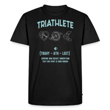 triathlete - Men's Premium Organic T-Shirt - black - Front - Nico (187cm)