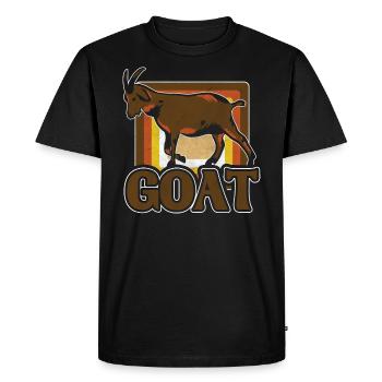 Goat goat - Men's Premium Organic T-Shirt - black - Front - Nico (187cm)