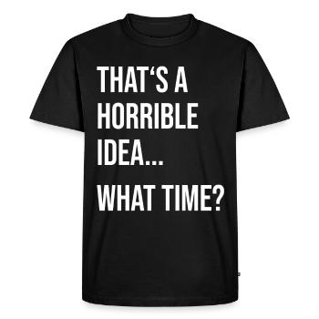 Drôle de sort Cadeau Drôle De Drôles De Sorts Drôles - T-shirt Premium bio Homme - noir - Devant - Nico (187cm)