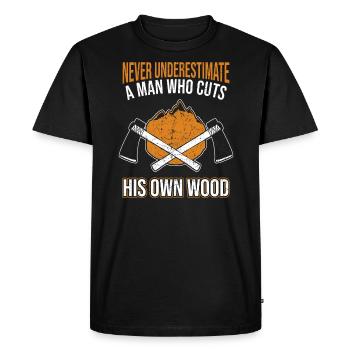 lumberjack - Men's Premium Organic T-Shirt - black - Front - Nico (187cm)