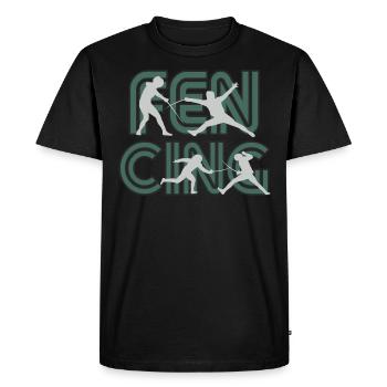Escrime escrime - T-shirt Premium bio Homme - noir - Devant - Nico (187cm)