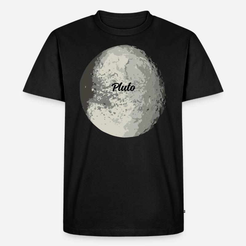 Pluto - Männer Premium Bio T-Shirt - Schwarz
