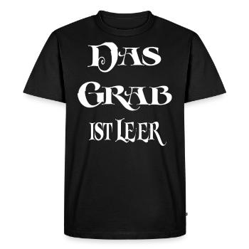 La tombe est vide - T-shirt Premium bio Homme - noir - Devant - Nico (187cm)