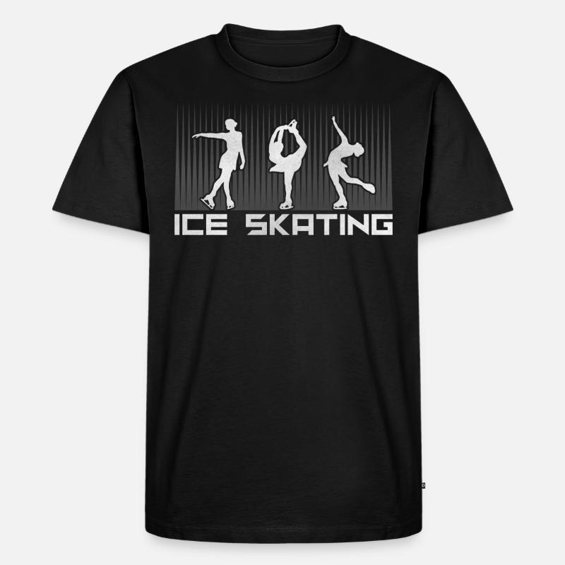 Eislauf - Männer Premium Bio T-Shirt - Schwarz
