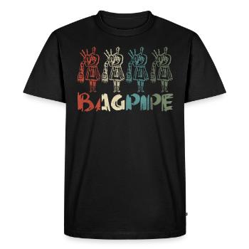 Musicien écossais écossais cornemuse - T-shirt Premium bio Homme - noir - Devant - Nico (187cm)