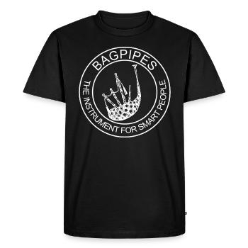 Instrument de musique folklorique d'ecosse de cornemuse - T-shirt Premium bio Homme - noir - Devant - Nico (187cm)