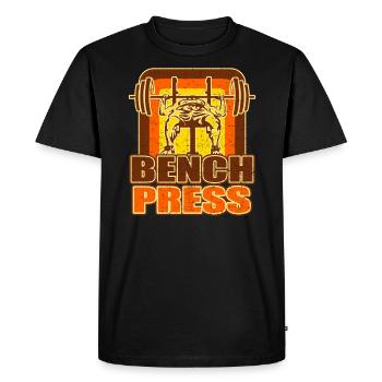 Weight bench bench press gym fitness weight training - Men's Premium Organic T-Shirt - black - Front - Nico (187cm)