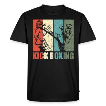 Kickboxing - Men's Premium Organic T-Shirt - black - Front - Nico (187cm)