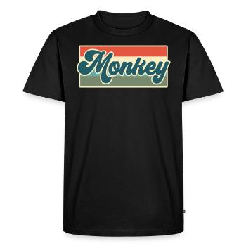 Monkey monkey monkey africa animals animal jungle - Men's Premium Organic T-Shirt - black - Front - Nico (187cm)