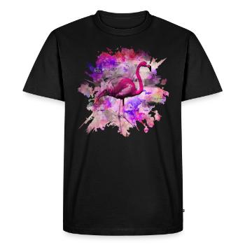 Pink Flamingo - T-shirt Premium bio Homme - noir - Devant - Nico (187cm)