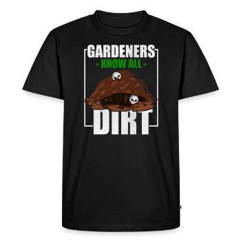 Jardinier jardinier - T-shirt Premium bio Homme - noir - Devant - Nico (187cm)