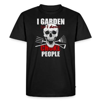 Jardinier jardinage jardinage jardinage - T-shirt Premium bio Homme - noir - Devant - Nico (187cm)