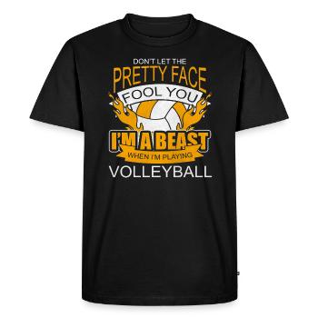 Volley-ball volley-ball volley-ball équipe de volley-ball - T-shirt Premium bio Homme - noir - Devant - Nico (187cm)