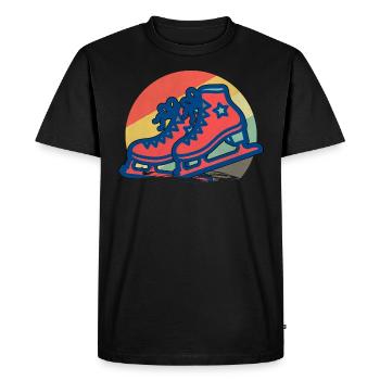 Skating Retro ice skating Figure skating - Men's Premium Organic T-Shirt - black - Front - Nico (187cm)
