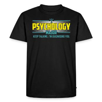 psychologie - T-shirt Premium bio Homme - noir - Devant - Nico (187cm)