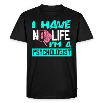 Psychologue psychologue psychothérapeute - T-shirt Premium bio Homme - noir - Devant - Nico (187cm)