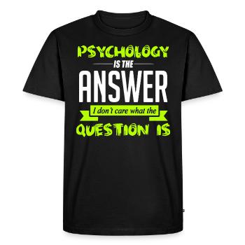 psychologie - T-shirt Premium bio Homme - noir - Devant - Nico (187cm)