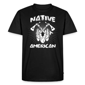 Native American Indian Native - T-shirt Premium bio Homme - noir - Devant - Nico (187cm)