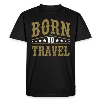 Prêt pour les vacances - T-shirt Premium bio Homme - noir - Devant - Nico (187cm)