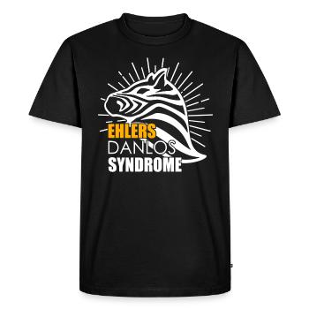 Ehlers Danlos Syndrome Zebra EDS - Men's Premium Organic T-Shirt - black - Front - Nico (187cm)