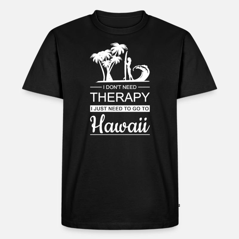 Hawaii - Männer Premium Bio T-Shirt - Schwarz