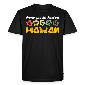 Hawaii - T-shirt Premium bio Homme - noir - Devant - Nico (187cm)