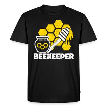 Bee Bees Honey bee beekeeper honey - Men's Premium Organic T-Shirt - black - Front - Nico (187cm)