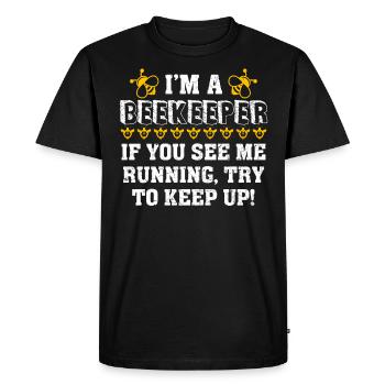 Abeille Abeille Abeille Abeille - T-shirt Premium bio Homme - noir - Devant - Nico (187cm)