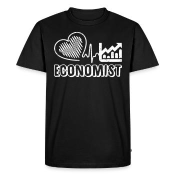 Economie Économie Économistes Métiers Comptables - T-shirt Premium bio Homme - noir - Devant - Nico (187cm)