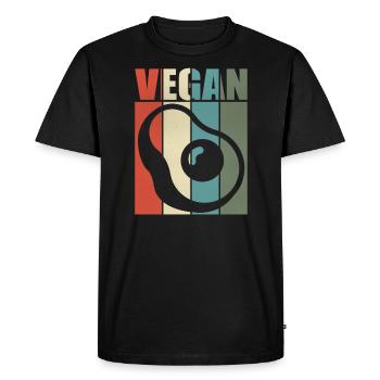 Végétalien végétalien - T-shirt Premium bio Homme - noir - Devant - Nico (187cm)