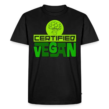 Végétalien végétalien - T-shirt Premium bio Homme - noir - Devant - Nico (187cm)