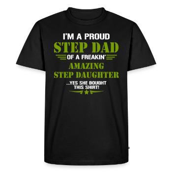 stepfather - Men's Premium Organic T-Shirt - black - Front - Nico (187cm)