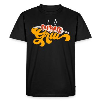 Barbecue - T-shirt Premium bio Homme - noir - Devant - Nico (187cm)