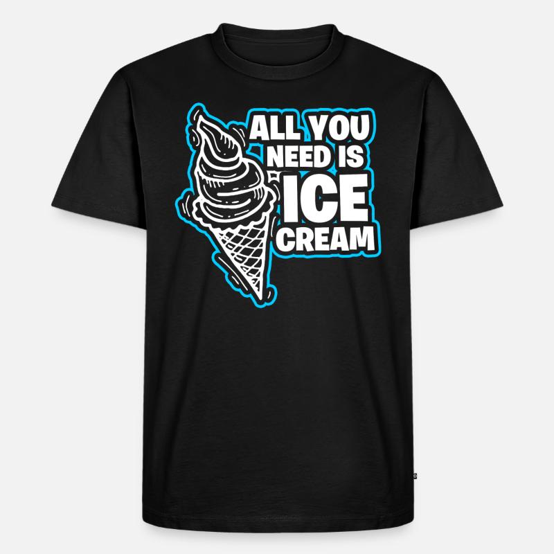 Crème glacée crème glacée - T-shirt Premium bio Homme - noir