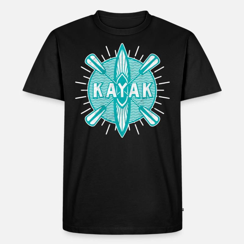 Kayak - Männer Premium Bio T-Shirt - Schwarz