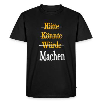 Faire de la motivation - T-shirt Premium bio Homme - noir - Devant - Nico (187cm)