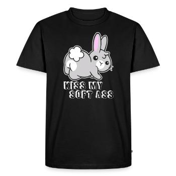 Funny Cute Animals Sayings Rabbit - Men's Premium Organic T-Shirt - black - Front - Nico (187cm)