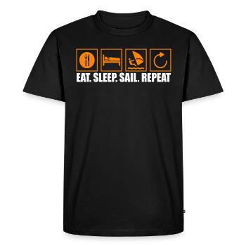 Segeln Segelsport Segelschiff Segelboot - Männer Premium Bio T-Shirt - Schwarz - Vorne - Nico (187cm)