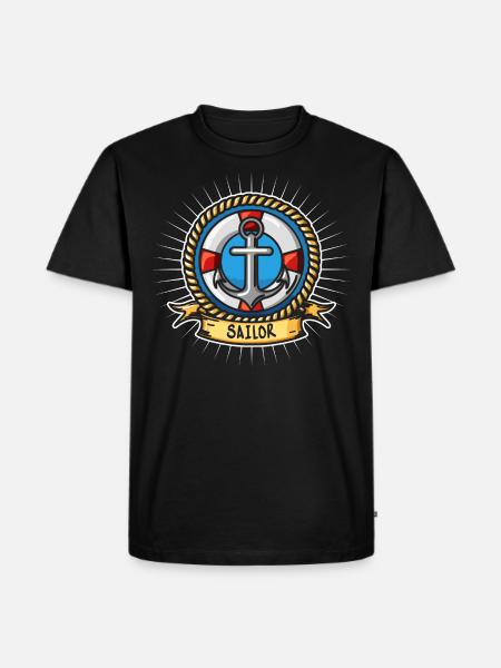 Sailing Sailboat Sailboat - Men's Premium Organic T-Shirt - black