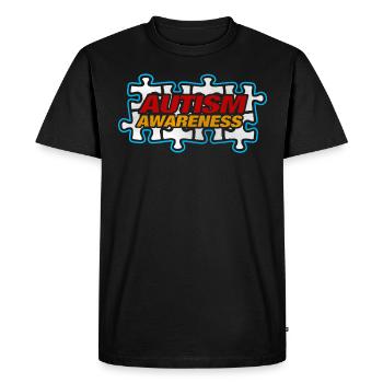 Sensibilisation à l'autisme Autism Autist Puzzle - T-shirt Premium bio Homme - noir - Devant - Nico (187cm)