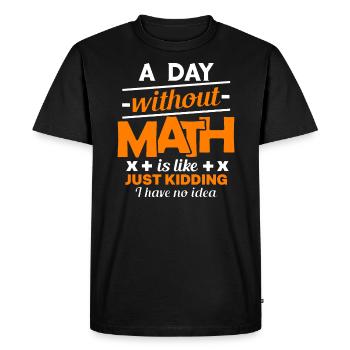 Math Math Teacher Mathematics Teacher Teacher - Men's Premium Organic T-Shirt - black - Front - Nico (187cm)
