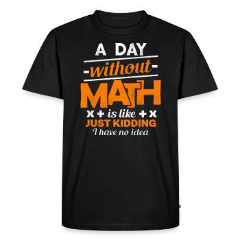 Math Math Math Teacher Teacher - T-shirt Premium bio Homme - noir - Devant - Nico (187cm)