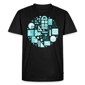 Math Mathematics Teacher Science - Men's Premium Organic T-Shirt - black - Front - Nico (187cm)