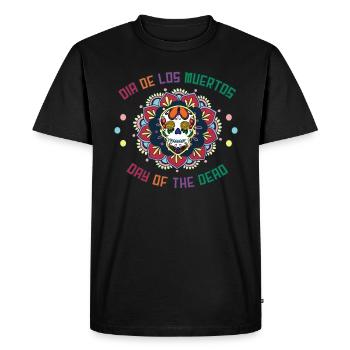 Tag der Toten - Männer Premium Bio T-Shirt - Schwarz - Vorne - Nico (187cm)