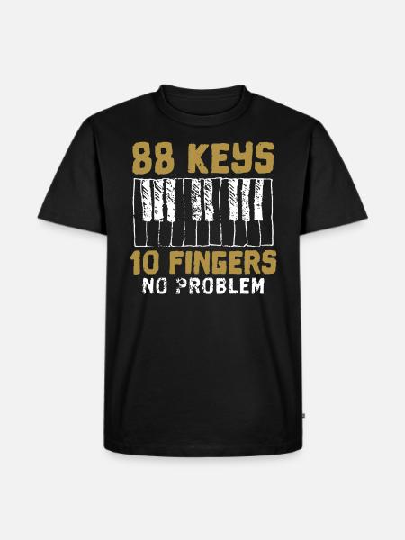 Piano piano - Ekologisk premium-T-shirt herr - svart