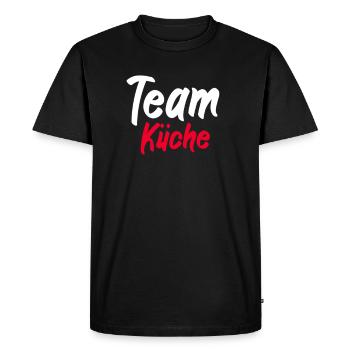 Cuisine de l’équipe - T-shirt Premium bio Homme - noir - Devant - Nico (187cm)